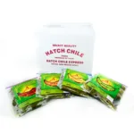 Packages of whole frozen Hatch green chile