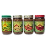 Assorted Hatch green chile salsa jars