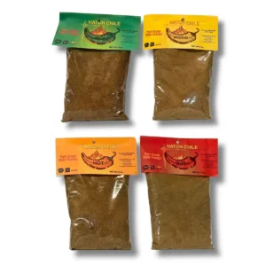 Pure green chile powder packets from Hatch Chile Express