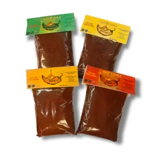 Pure red chile powder packets from Hatch Chile Express