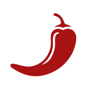 Extra hot heat level red chile icon