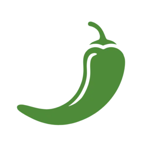 Mild heat level green chile icon